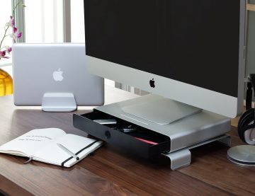 A desktop computer sitting on top of a desk
